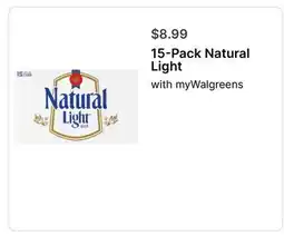 Walgreens 15-Pack Natural Light offer
