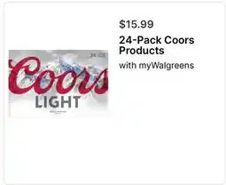 Walgreens 24-Pack Coors Products offer