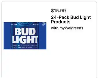 Walgreens 24-Pack Bud Light Products offer