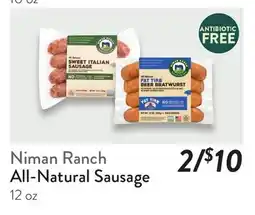 Fresh Thyme Niman Ranch All-Natural Sausage offer