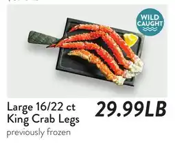 Fresh Thyme Large 16/22 ct King Crab Legs offer