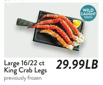 Fresh Thyme Large 16/22 ct King Crab Legs offer
