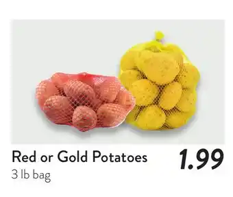 Fresh Thyme Red or Gold Potatoes offer