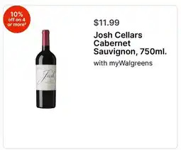 Walgreens Josh Cellars Cabernet Sauvignon, with myWalgreens offer
