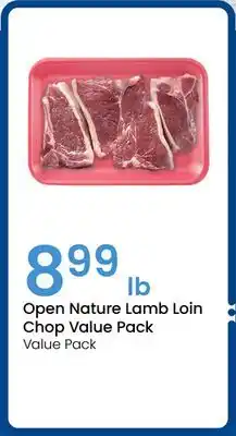 Jewel-Osco Open Nature Lamb Loin Chop Value Pack offer
