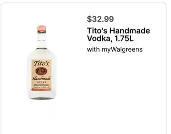 Walgreens Tito's Handmade Vodka offer