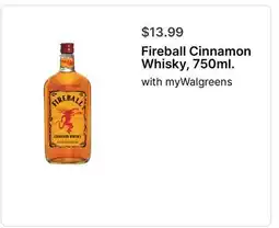 Walgreens Fireball Cinnamon Whisky, 750ml offer