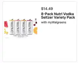Walgreens 8-Pack Nutrl Vodka Seltzer Variety Pack offer