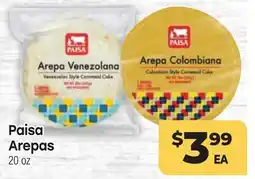 Tony’s Fresh Market Paisa Arepas offer