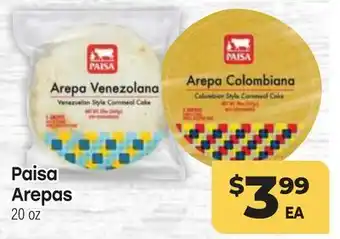 Tony’s Fresh Market Paisa Arepas offer