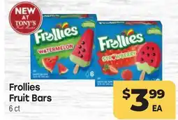 Tony’s Fresh Market Frollies Fruit Bars offer