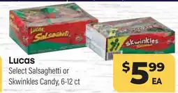 Tony’s Fresh Market Lucas Select Salsaghetti or Skwinkles Candy offer