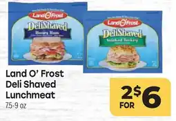Tony’s Fresh Market Land O'Frost Deli Shaved Lunchmeat offer