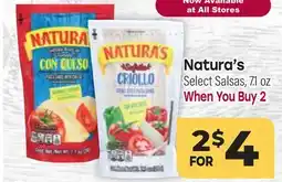 Tony’s Fresh Market Natura's Select Salsas offer