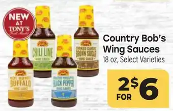Tony’s Fresh Market Country Bob's Wing Sauces offer