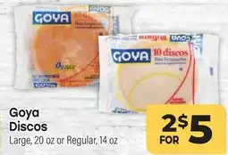 Tony’s Fresh Market Goya Discos offer