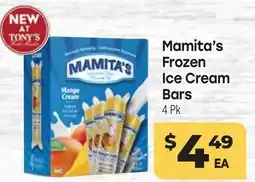 Tony’s Fresh Market Mamita's Frozen Ice Cream Bars offer