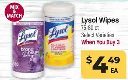 Tony’s Fresh Market Lysol Wipes offer