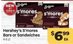 Tony’s Fresh Market Hershey's S'mores Bars or Sandwiches offer