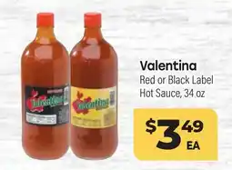 Tony’s Fresh Market Valentina Red or Black Label Hot Sauce offer
