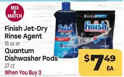 Tony’s Fresh Market Finish Jet-Dry Rinse Agent Agent 16 or 16 oz or Quantum Dishwasher Pods 27 ct offer