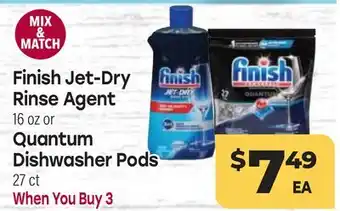 Tony’s Fresh Market Finish Jet-Dry Rinse Agent Agent 16 or 16 oz or Quantum Dishwasher Pods 27 ct offer