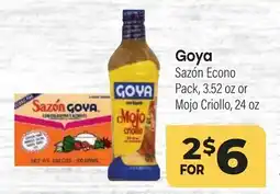 Tony’s Fresh Market Goya Sazón Econo Pack, 3.52 oz or Mojo Criollo, 24 oz offer