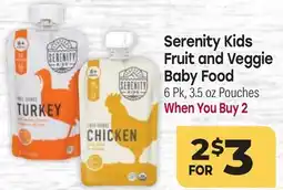 Tony’s Fresh Market Serenity Kids Fruit and Veggie Baby Food offer