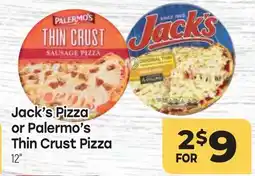 Tony’s Fresh Market Jack's Pizza or Palermo's Thin Crust Pizza offer