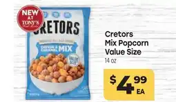 Tony’s Fresh Market Cretors Mix Popcorn Value Size offer