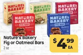 Tony’s Fresh Market Nature's Bakery Fig or Oatmeal Bars offer