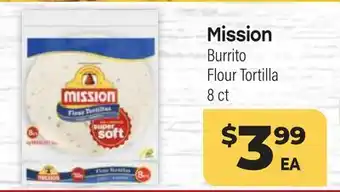 Tony’s Fresh Market Mission Burrito Flour Tortilla offer