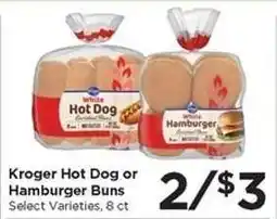 Food 4 Less Kroger Hot Dog or Hamburger Buns offer