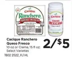 Food 4 Less Cacique Ranchero Queso Fresco offer