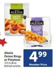 Safeway Alexia Onion Rings or Potatoes offer