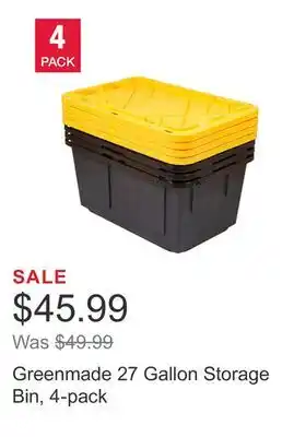 Costco Greenmade 27 Gallon Storage Bin, 4-pack offer