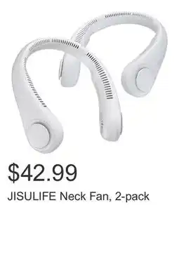 Costco JISULIFE Neck Fan, 2-pack offer