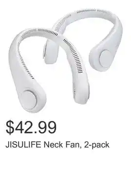 Costco JISULIFE Neck Fan, 2-pack offer