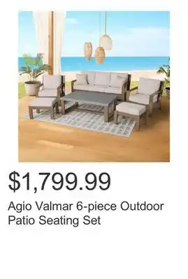 Costco Agio Valmar 6-piece Outdoor Patio Seating Set offer