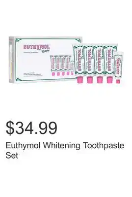 Costco Euthymol Whitening Toothpaste Set offer