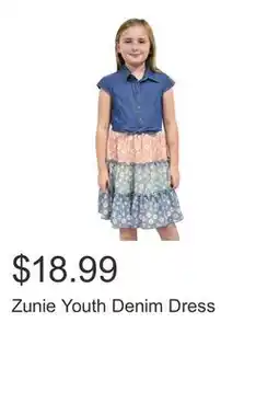 Costco Zunie Youth Denim Dress offer