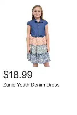 Costco Zunie Youth Denim Dress offer