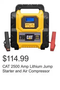 Costco CAT 2500 Amp Lithium Jump Starter and Air Compressor offer