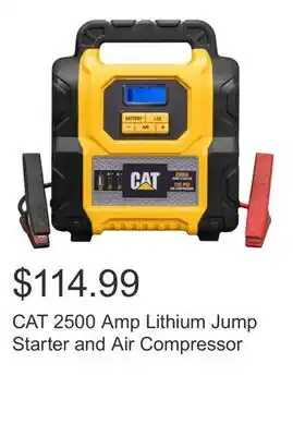 Costco CAT 2500 Amp Lithium Jump Starter and Air Compressor offer