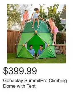 Costco Gobaplay SummitPro Climbing Dome with Tent offer