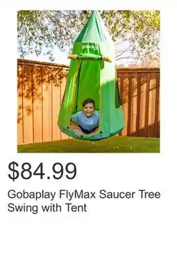 Costco Gobaplay FlyMax Saucer Tree Swing with Tent offer