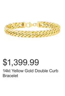 Costco 14kt Yellow Gold Double Curb Bracelet offer