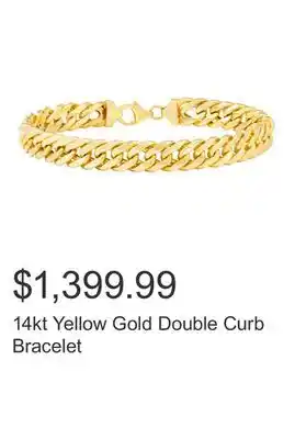 Costco 14kt Yellow Gold Double Curb Bracelet offer