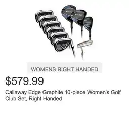 Costco Callaway Edge Graphite 10-piece Women's Golf Club Set, Right Handed offer