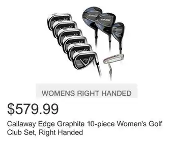 Costco Callaway Edge Graphite 10-piece Women's Golf Club Set, Right Handed offer